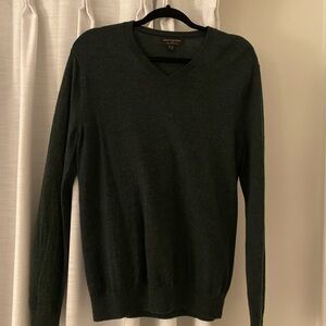 Banana Republic Dark Green V-Neck Sweater